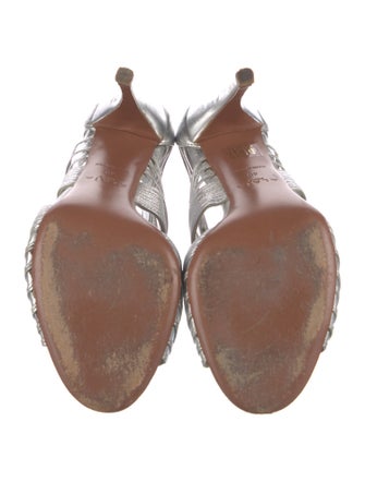 Alaïa Leather T-Strap Sandals