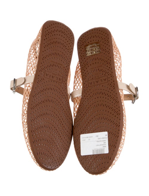 Alaïa Mesh Animal Print Slingback Flats