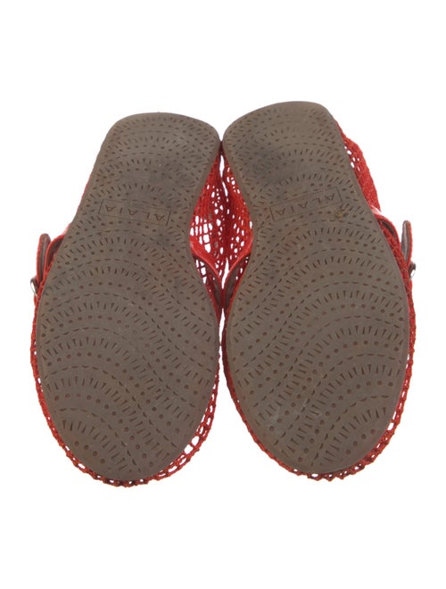 Alaïa Mesh Animal Print Mary Jane Flats