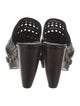 Alaïa Leather Cutout Accent Mules