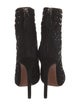 Alaïa Suede Cutout Accent Lace-Up Boots