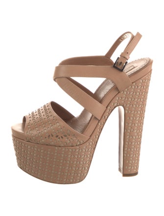 Alaïa Leather Slingback Sandals