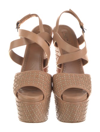 Alaïa Leather Slingback Sandals