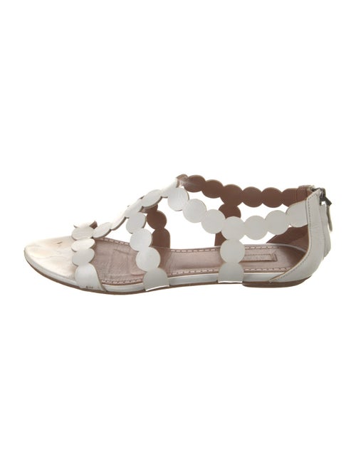 Alaïa Leather Scalloped Accent Gladiator Sandals