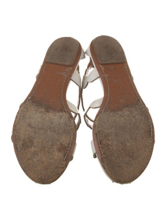 Alaïa Leather Scalloped Accent Gladiator Sandals