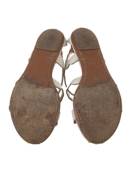 Alaïa Leather Scalloped Accent Gladiator Sandals