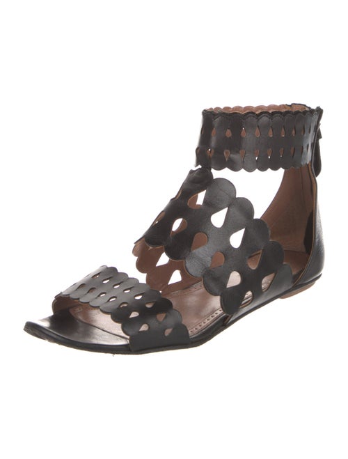 Alaïa Suede Lasercut Accents Gladiator Sandals