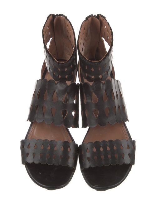 Alaïa Suede Lasercut Accents Gladiator Sandals