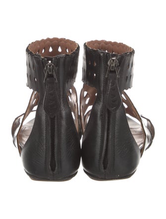 Alaïa Suede Lasercut Accents Gladiator Sandals