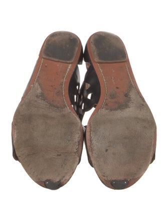 Alaïa Suede Lasercut Accents Gladiator Sandals