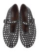 Alaïa Leather Crystal Embellishments Mary Jane Flats