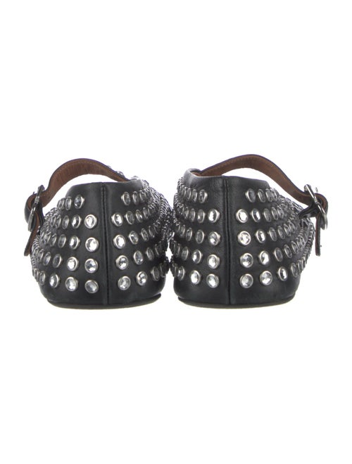 Alaïa Leather Crystal Embellishments Mary Jane Flats