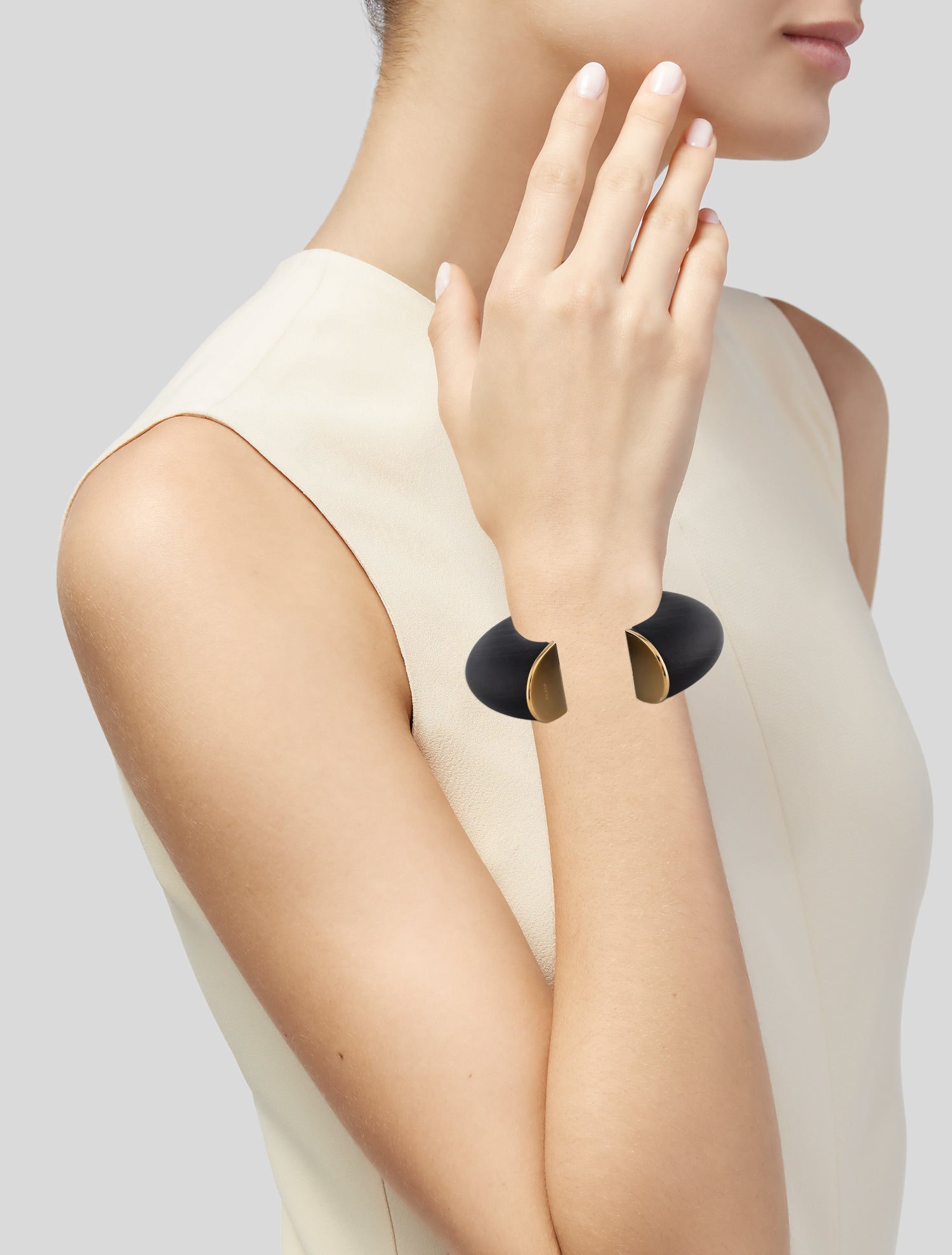 Alaïa Wood Bumper Cuff Bracelet