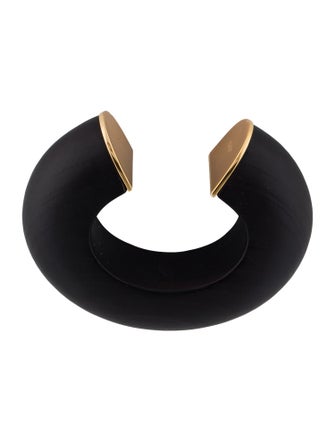 Alaïa Wood Bumper Cuff Bracelet