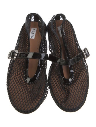 Alaïa Mesh Mary Jane Flats
