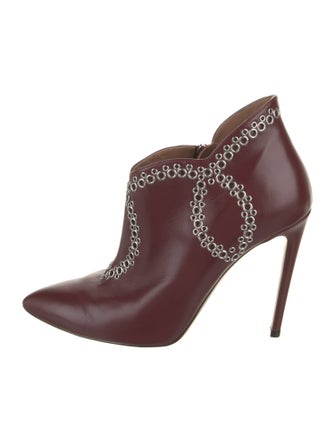 Alaïa Leather Studded Accents Western Boots