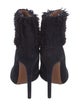 Alaïa Suede Fringe Trim Accent Lace-Up Boots