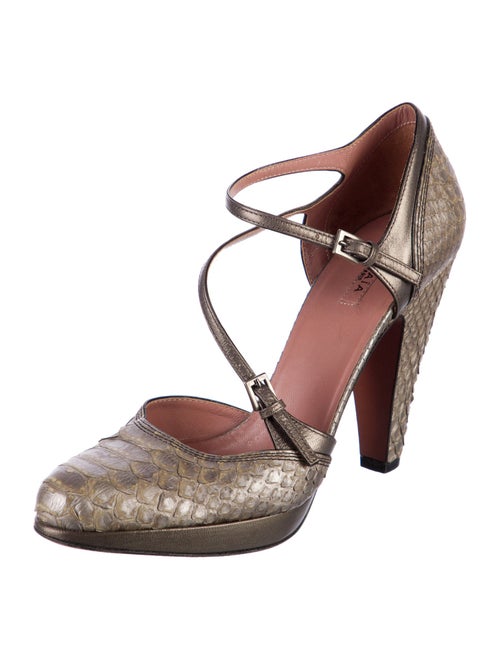 Alaïa Python Animal Print D'Orsay Pumps