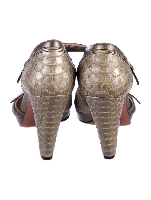 Alaïa Python Animal Print D'Orsay Pumps