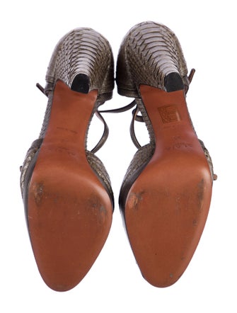 Alaïa Python Animal Print D'Orsay Pumps