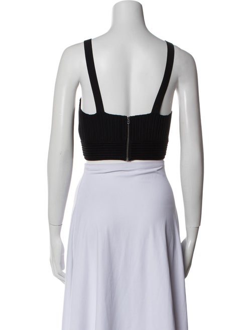 Alaïa V-Neck Sleeveless Crop Top