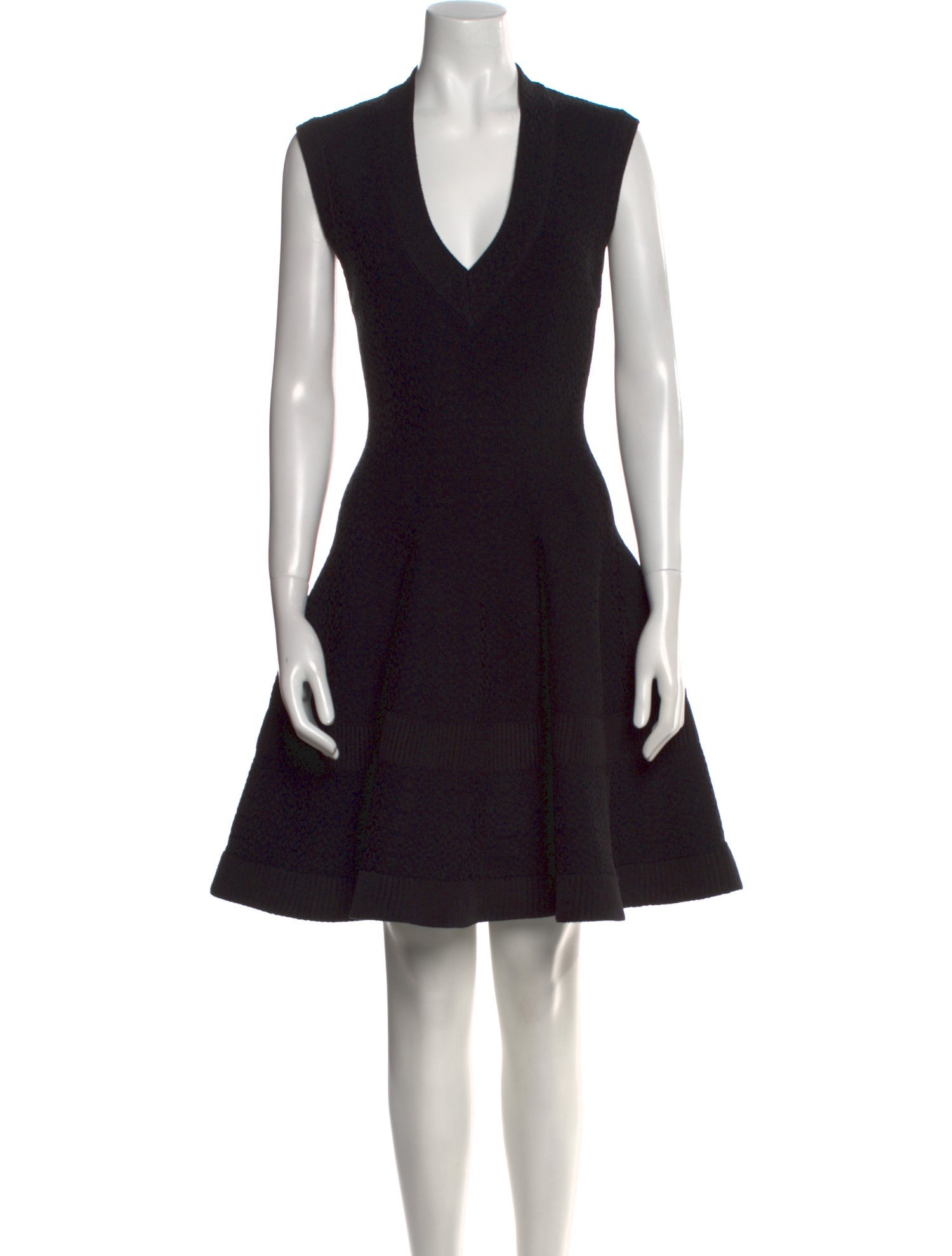Alaïa V-Neck Knee-Length Dress