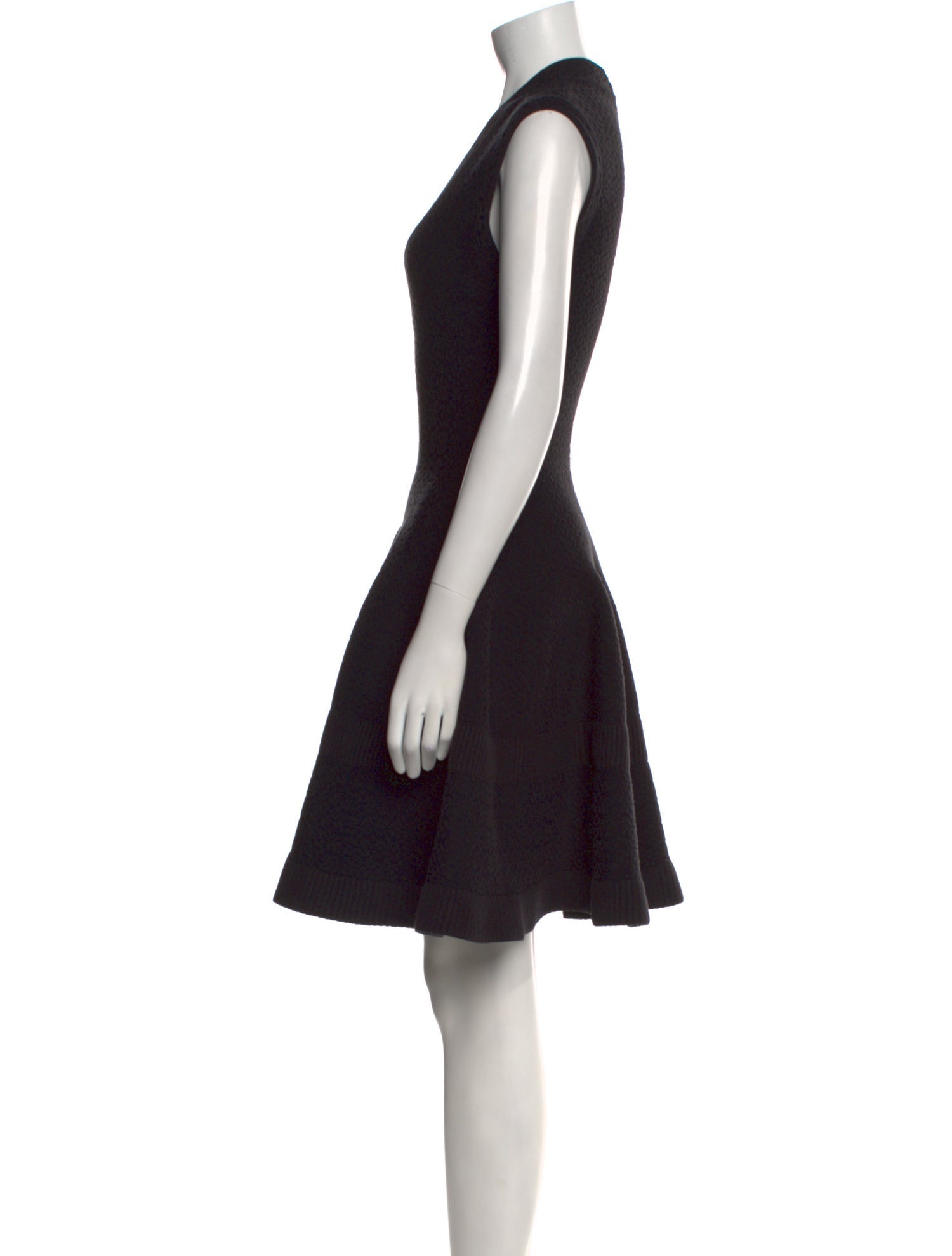 Alaïa V-Neck Knee-Length Dress