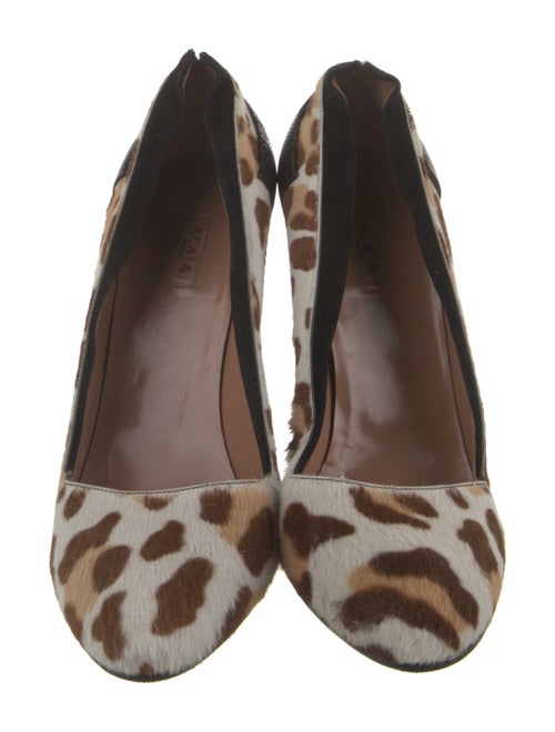 Alaïa Ponyhair Animal Print Pumps