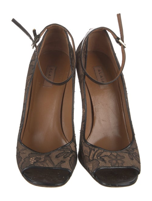 Alaïa Lace Printed D'Orsay Pumps