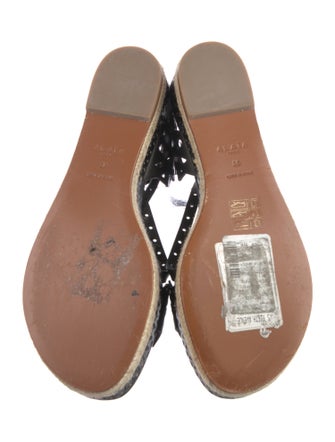 Alaïa Leather Lasercut Accents Espadrilles