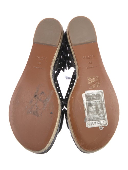 Alaïa Leather Lasercut Accents Espadrilles