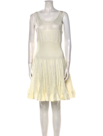 Alaïa Scoop Neck Mini Dress