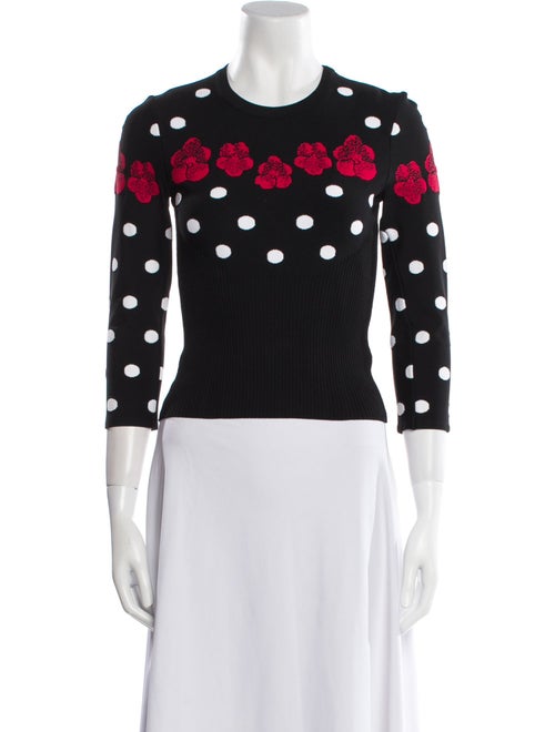 Alaïa Polka Dot Print Crew Neck Sweater