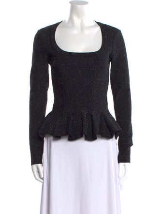 Alaïa Virgin Wool Scoop Neck Top