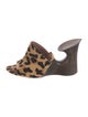 Alaïa Ponyhair Animal Print Slides