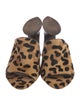 Alaïa Ponyhair Animal Print Slides