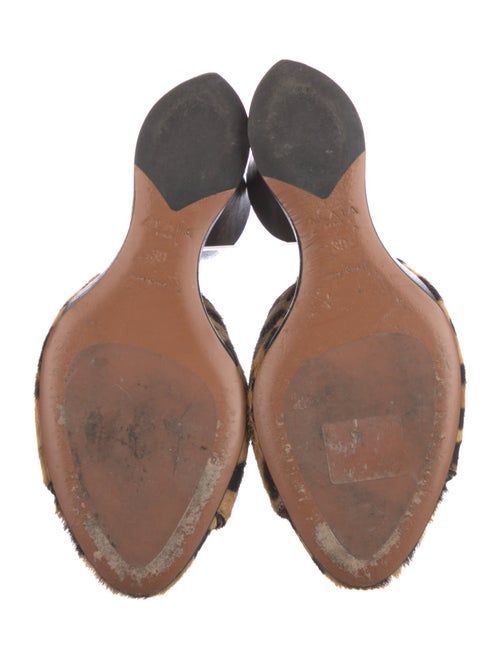 Alaïa Ponyhair Animal Print Slides