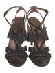 Alaïa Leather Braided Accents Gladiator Sandals