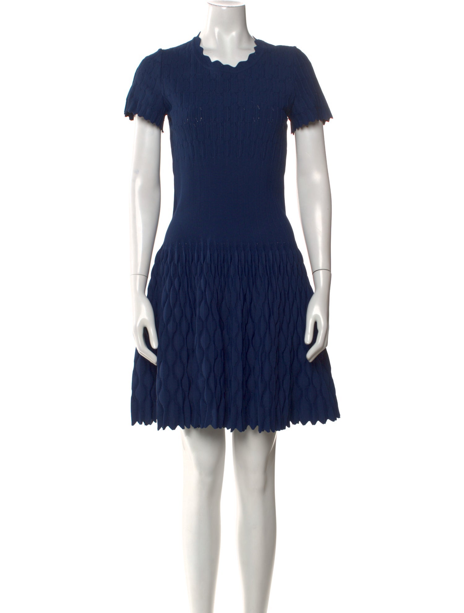 Alaïa Crew Neck Mini Dress