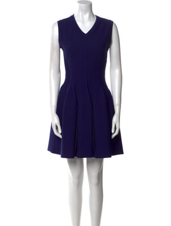 Alaïa V-Neck Mini Dress
