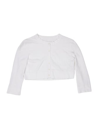 Alaïa Crew Neck Three-Quarter Sleeve Crop Top