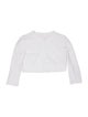Alaïa Crew Neck Three-Quarter Sleeve Crop Top