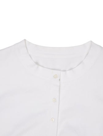 Alaïa Crew Neck Three-Quarter Sleeve Crop Top