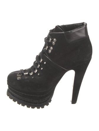 Alaïa Suede Lace-Up Boots