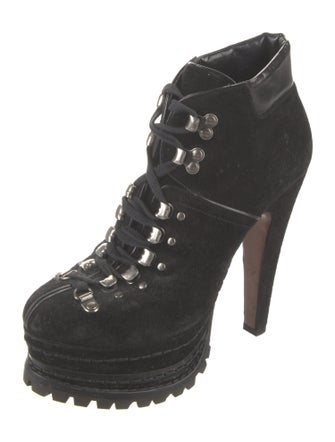 Alaïa Suede Lace-Up Boots