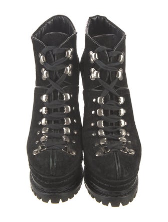 Alaïa Suede Lace-Up Boots