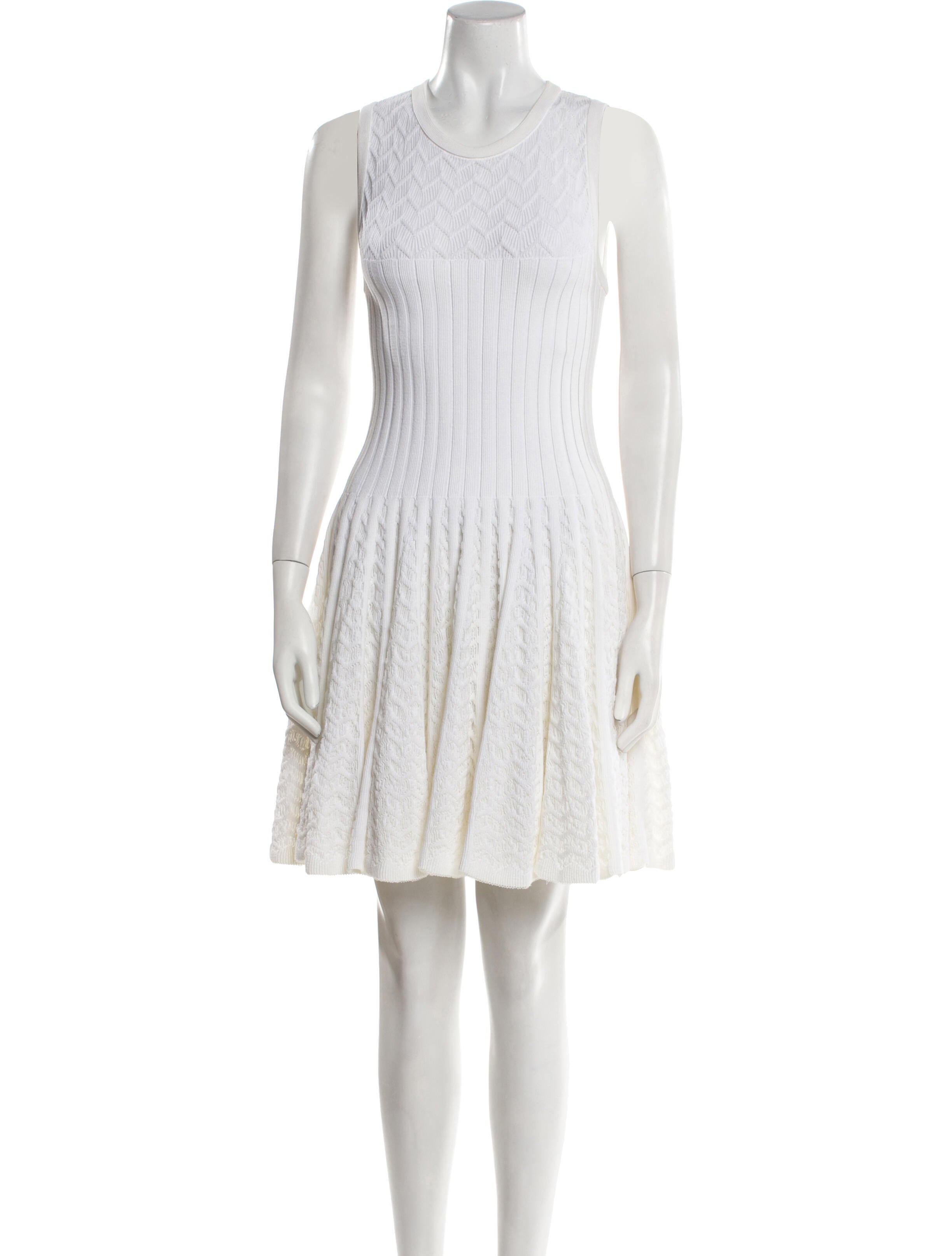 Alaïa Crew Neck Mini Dress