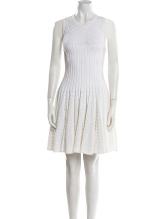 Alaïa Crew Neck Mini Dress