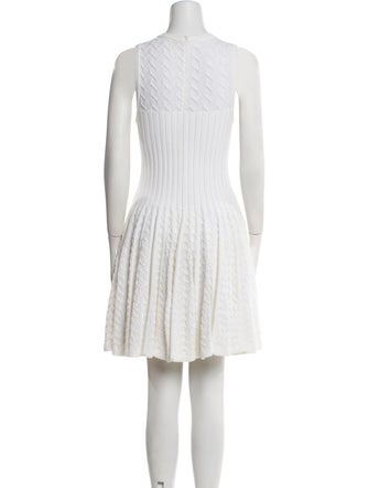 Alaïa Crew Neck Mini Dress