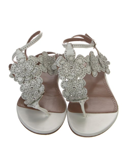 Alaïa Leather Studded Accents Gladiator Sandals